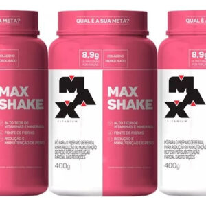 Combo 3x Max Shake - 400g Cada - Max Titanium Sabor Variados