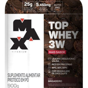 Top Whey 3w Mais Sabor Pote 900g Max Titanium Sabor Brigadeiro