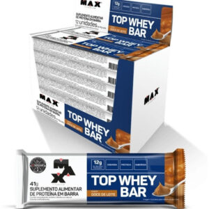 Top Whey Bar - Caixa C/12 Unidades - Max Titanium Sabor Doce de leite