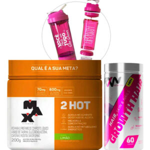 Combo Growth Hair+2hot Limão Max Titanium 200g+coqueteleira