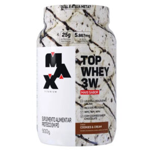 Top Whey 3W (900G) - Sabor Mais Sabor - Cookies & Cream