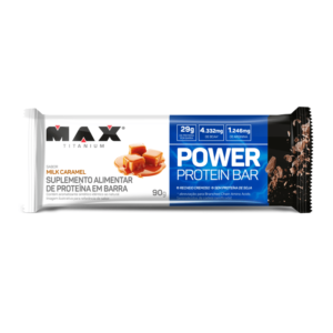 Power Protein Bar (8 Unid - 90G) - Sabor Milk Caramel, Max Titanium