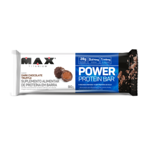 Power Protein Bar (8 Unid - 90G) - Sabor Dark Chocolate Truffle, Max Titanium
